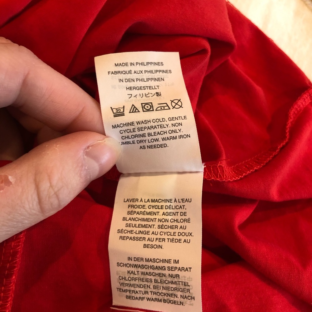 J Crew Off The Shoulder Red Ruffle Bodysuit - Picture 8 of 8